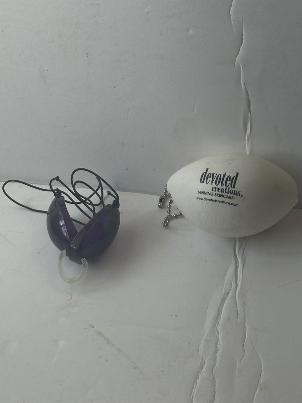Devoted Creations Tanning Skincare Purple Eyewear with White Foam Puff Case